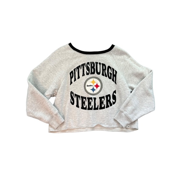 NFL Sweaters - NFL Pittsburgh Steelers Long Sleeve Cropped Crewneck